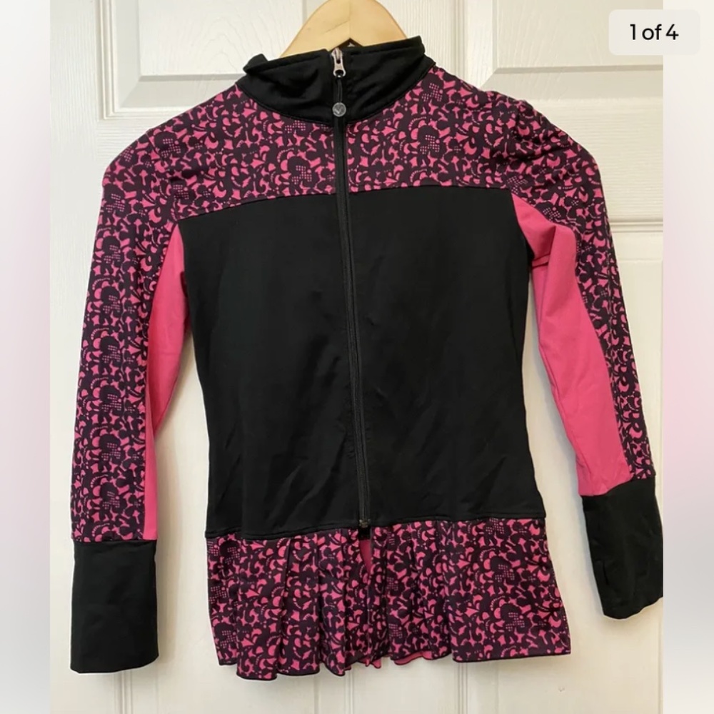 Lime Apple pink sports jacket size 10/12  Guc